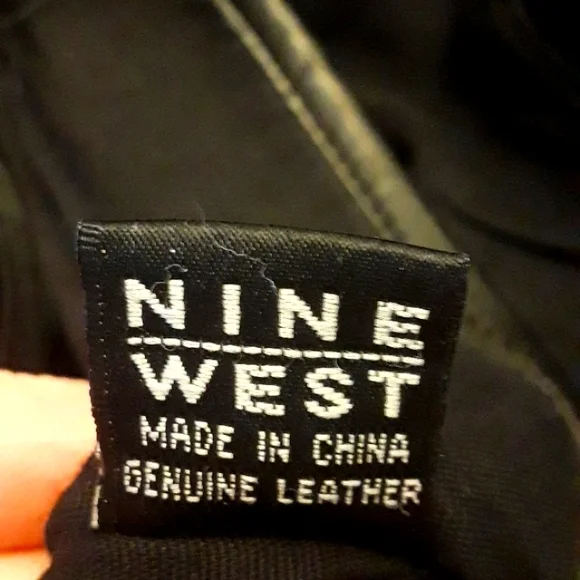 Vintage 90s 100% Leather Nine West Black Shoulder Bag - Picture 9 of 15